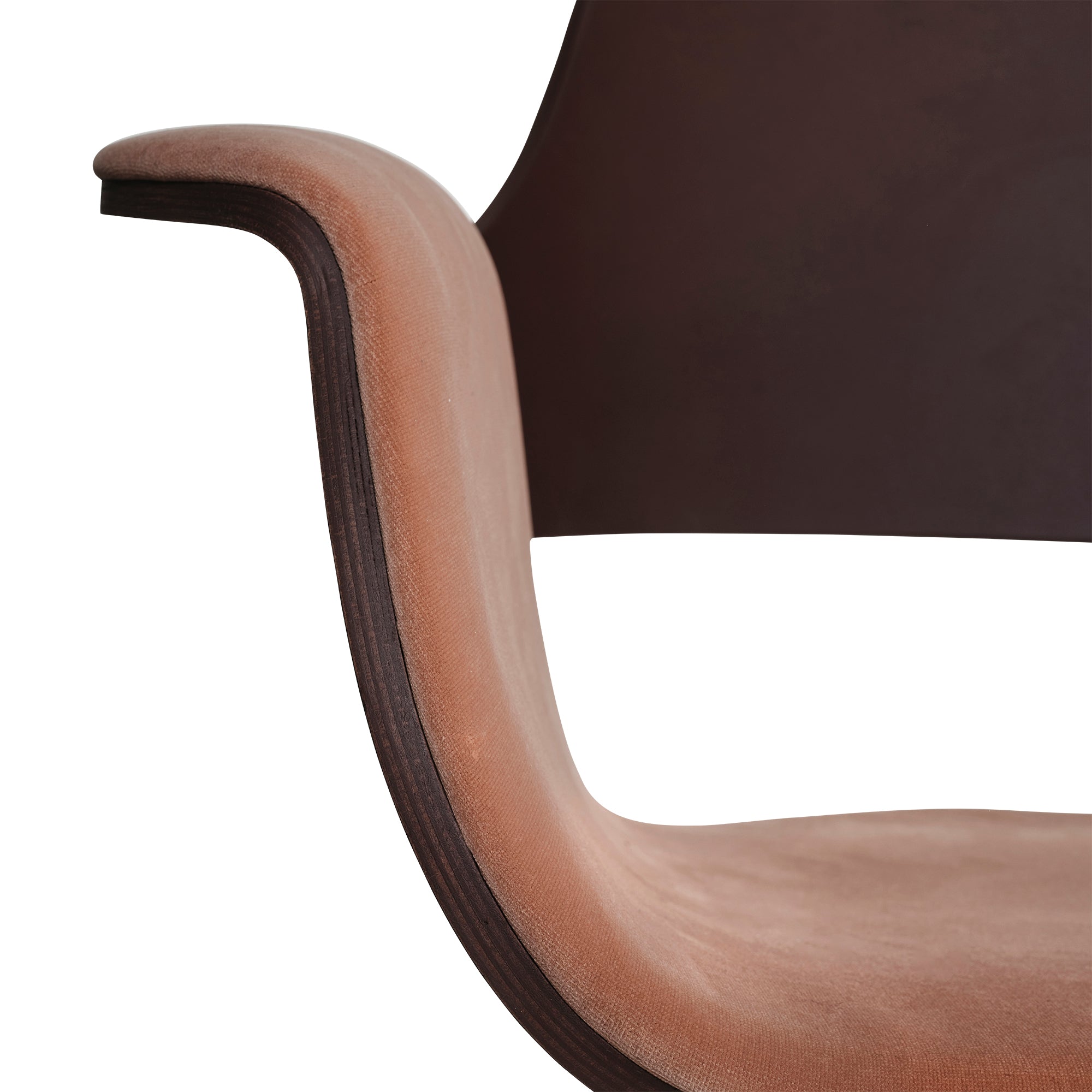 Showtime Armchair with Metal Base: Seat Upholstered