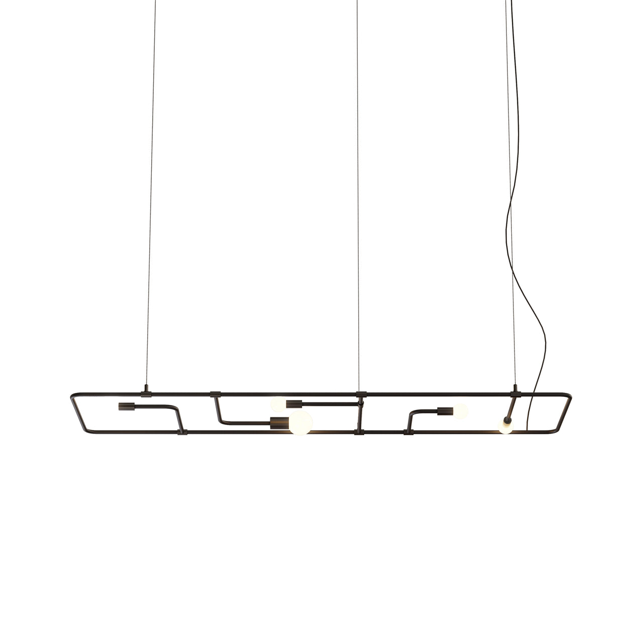 Beaubien Ceiling Lamp: Black + Graphite +  Black