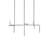 Beaubien 05 Suspension Lamp: Black + Brass