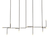 Beaubien 06 Suspension Lamp: Black + Brass