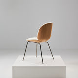 Beetle Dining Chair Conic Base: Veneer Shell + Front Upholstered