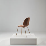 Beetle Dining Chair Conic Base: Veneer Shell + Front Upholstered