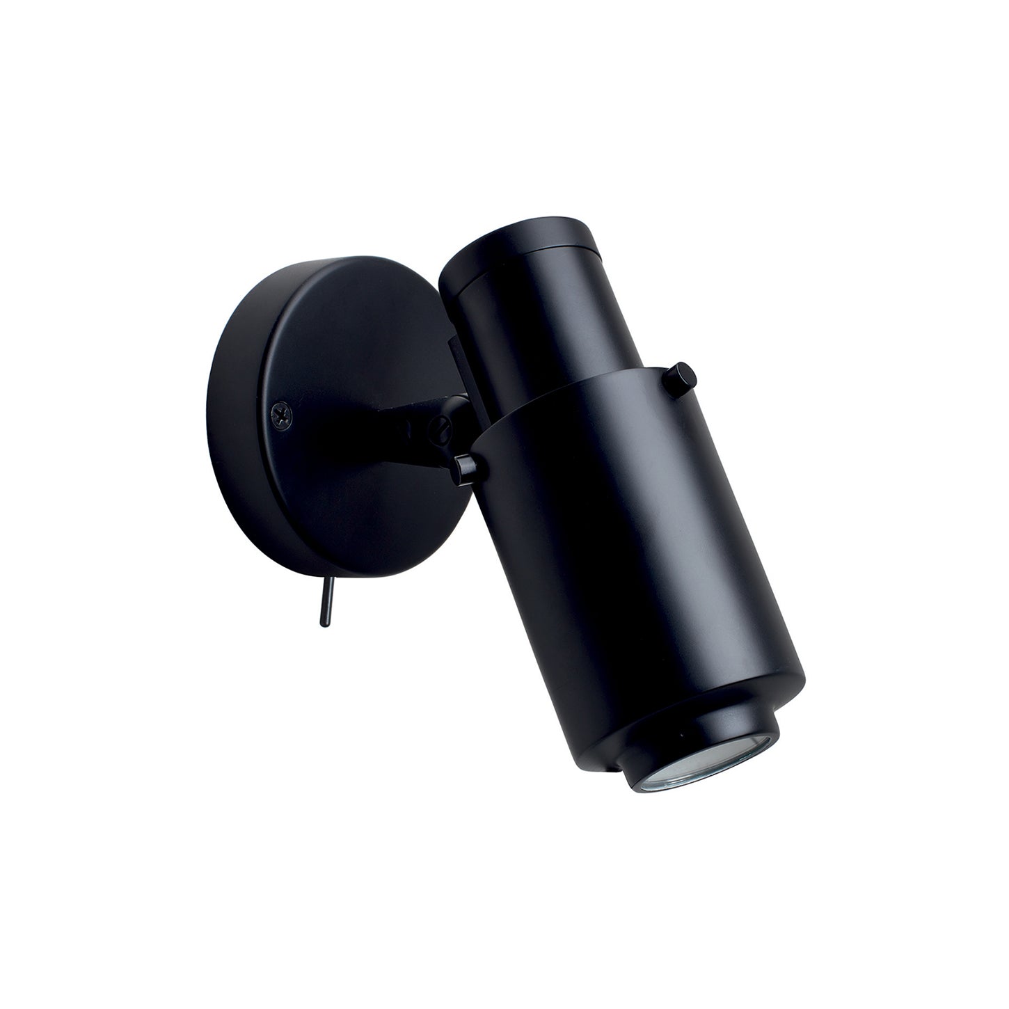 Biny Spot Wall Lamp: Black + With Switch