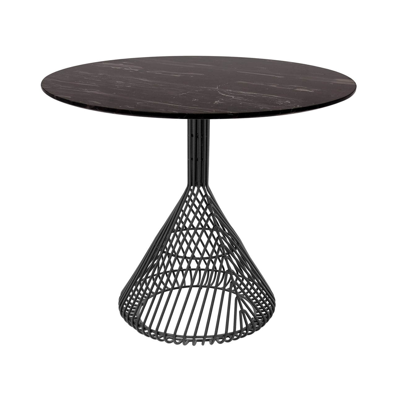 Bistro Dining Table: Black + Black Ceramic