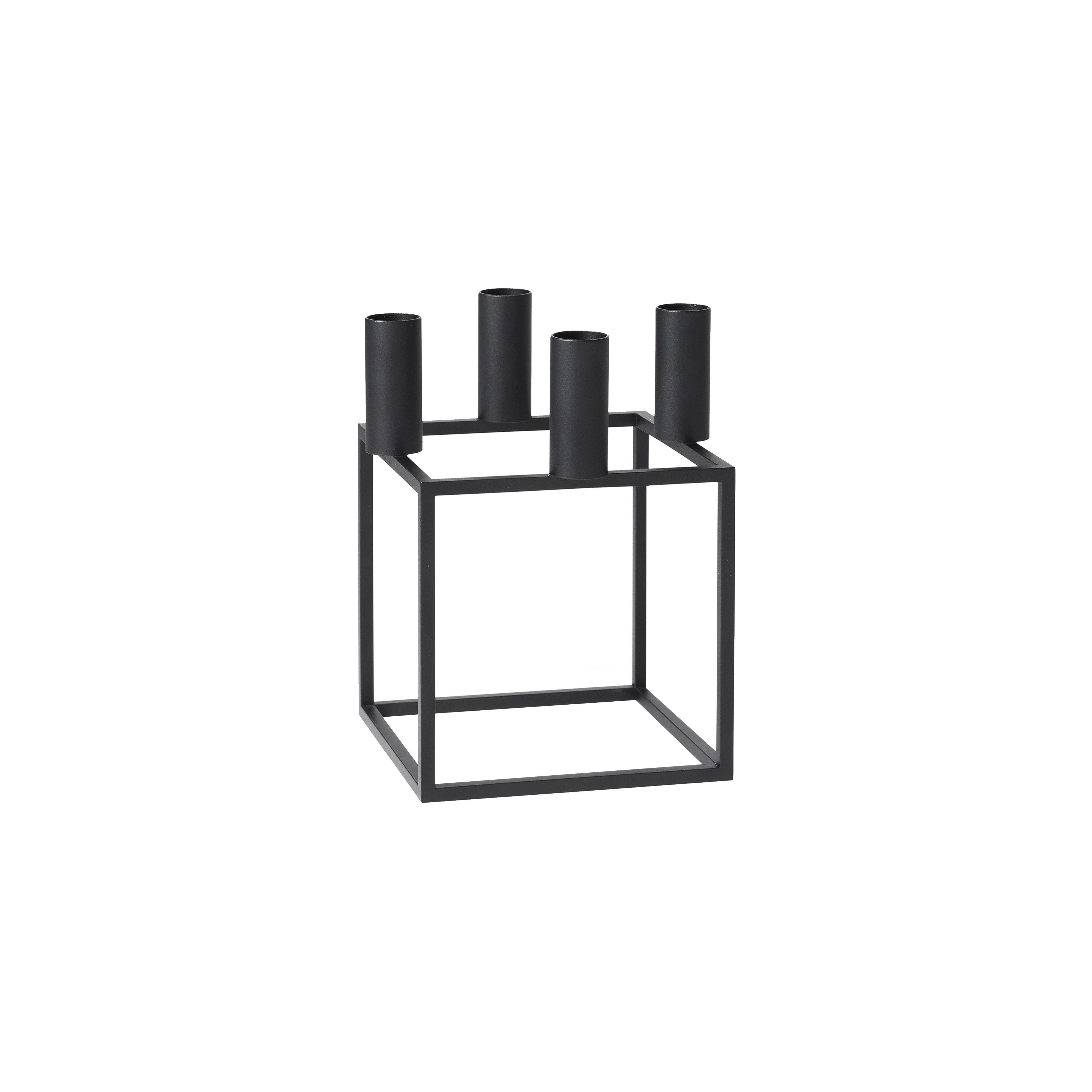 Kubus Candleholders: Black + 4 + Without Base