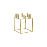 Kubus Candleholders: Gold-Plated + 8 + Without Base
