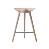 ML42 Bar + Counter Stool: Counter + Natural Oak + Stainless Steel