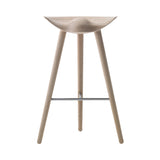 ML42 Bar + Counter Stool: Bar + Natural Oak + Stainless Steel