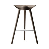 ML42 Bar + Counter Stool: Bar + Brown Oiled Oak + Stainless Steel