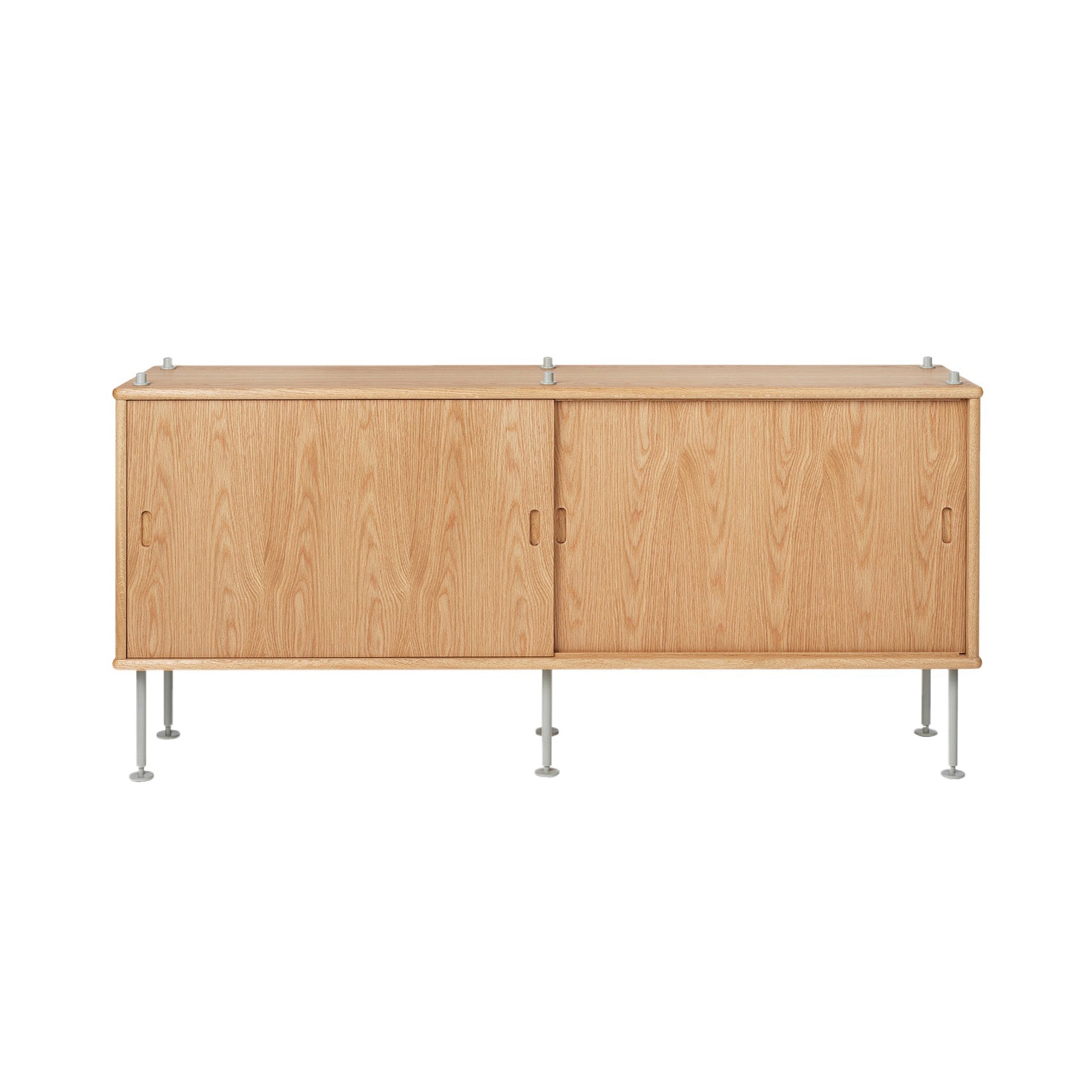 BM0253-5 Shelving System: Grey + Oiled Oak + Oiled Oak