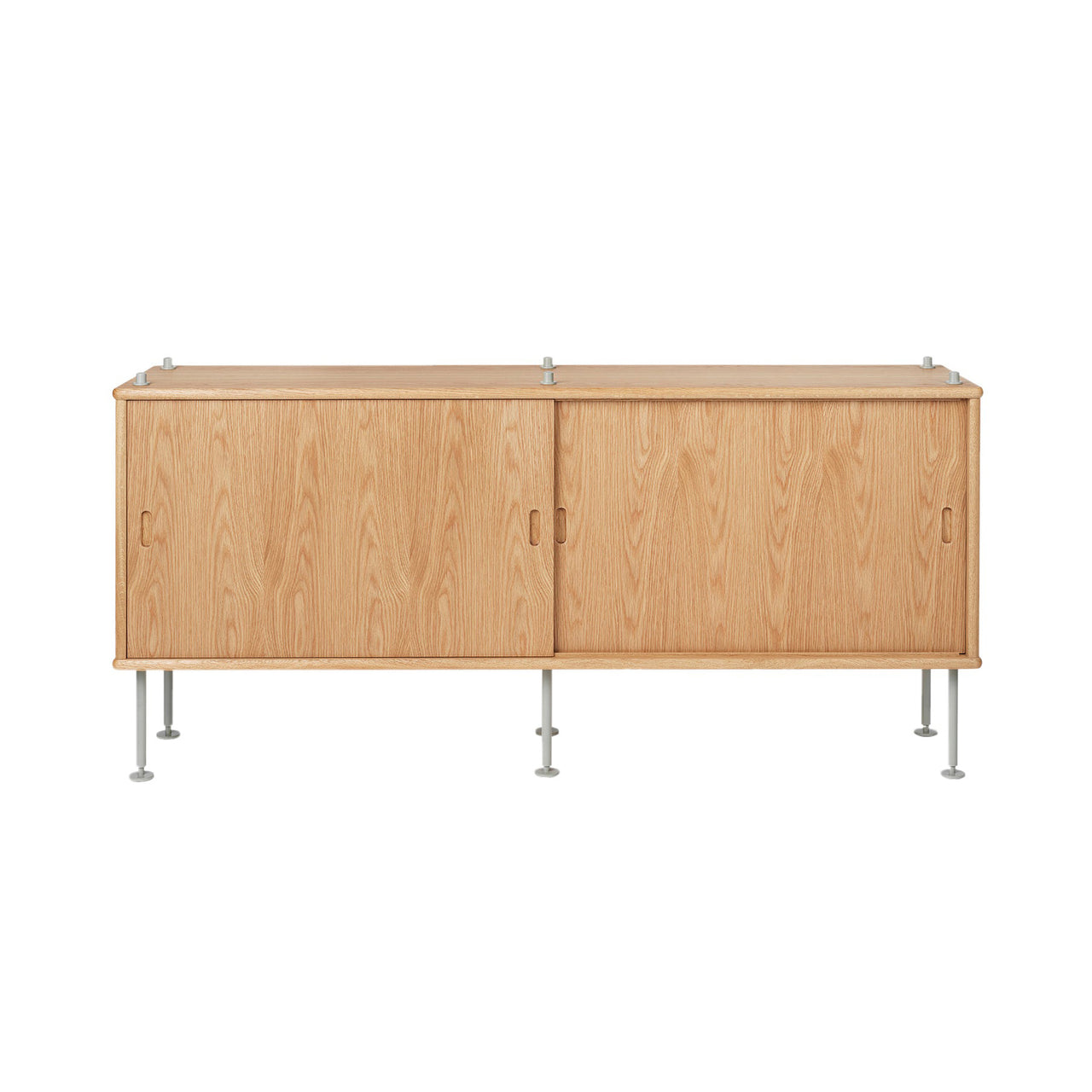 BM0253-5 Shelving System: Grey + Oiled Oak + Oiled Oak