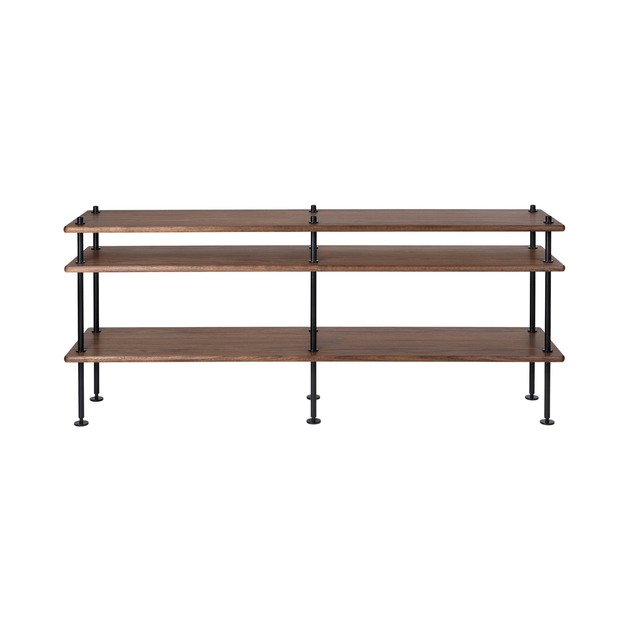 BM0253-4 Shelving System: Black + Oiled Walnut