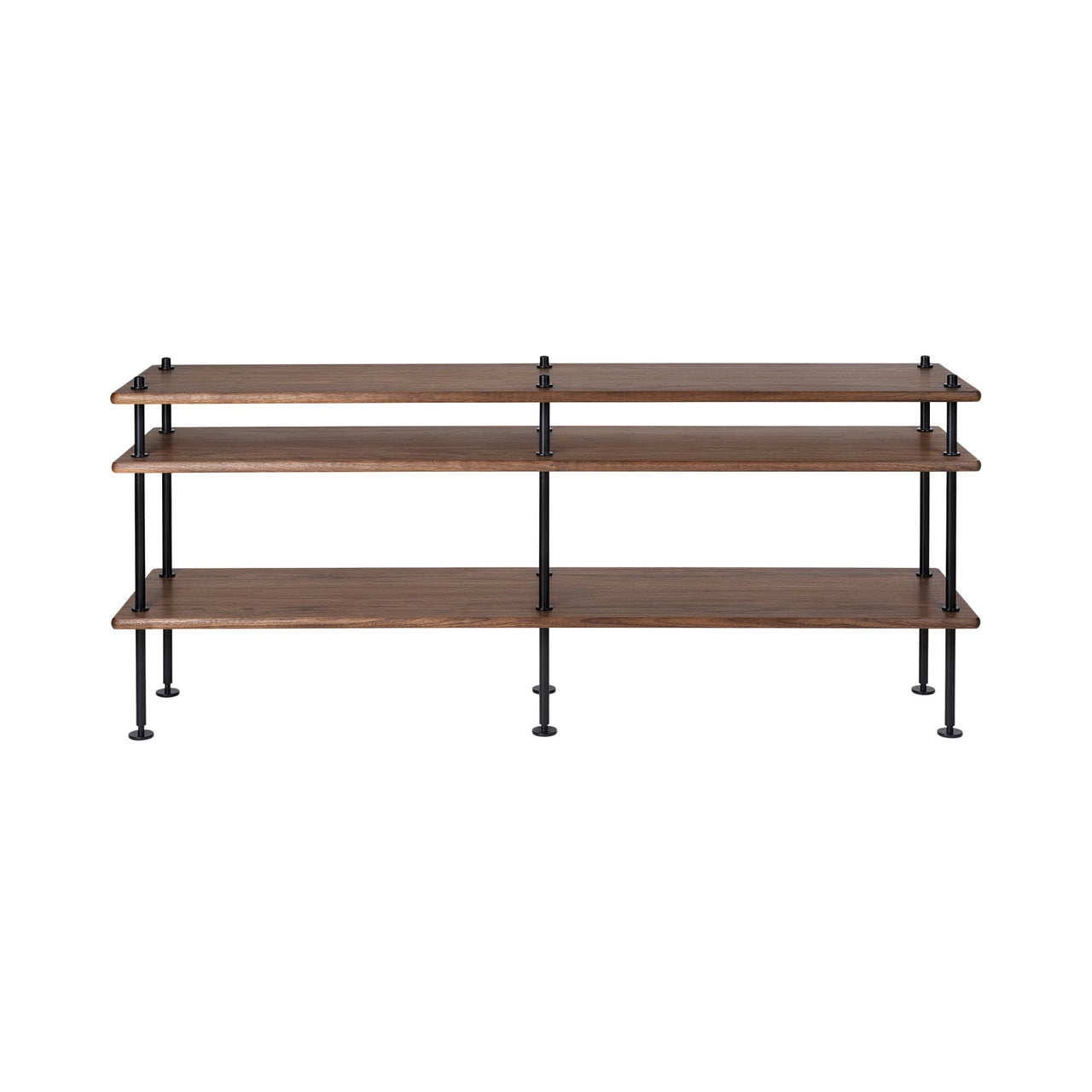 BM0253-4 Shelving System: Black + Oiled Walnut
