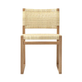 BM62 + BM61 Chair: Natural Cane Wicker + Without Arm + Oiled Oak