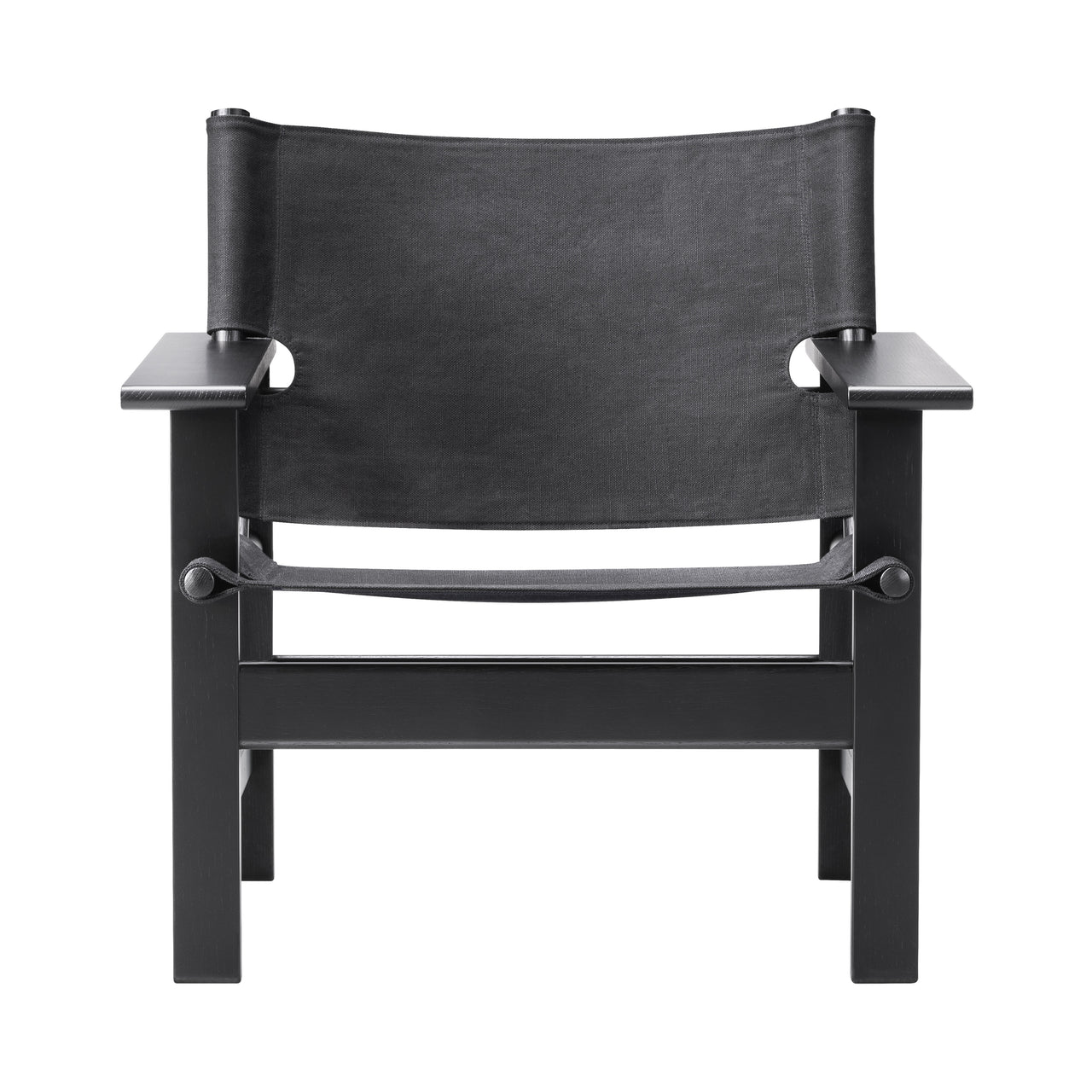 The Canvas Chair: Black Lacquered Oak + Black