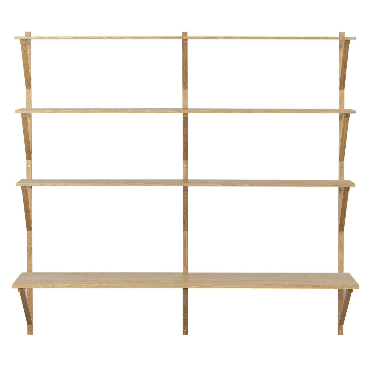BM29 Shelf: 2 Wide + 3 Shelves + With Desk + Oak
