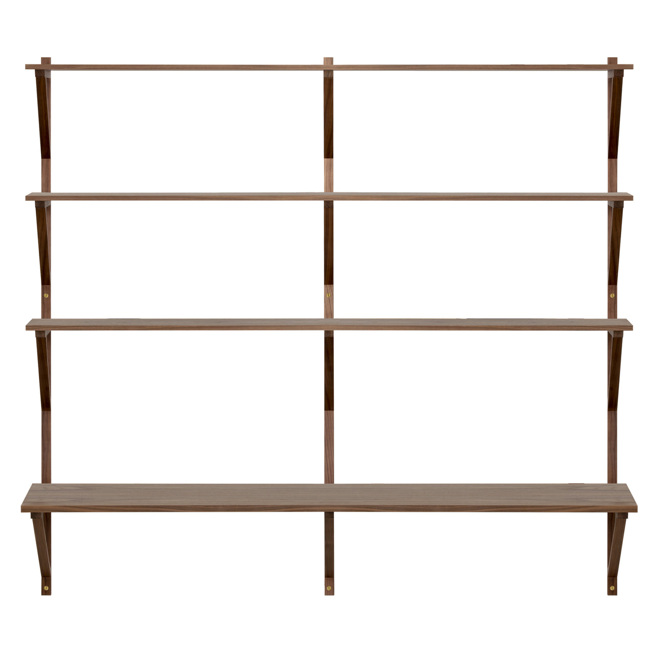 BM29 Shelf: 2 Wide + 3 Shelves + With Desk + Walnut