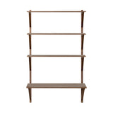 BM29 Shelf: 1 Wide + 3 Shelves + With Desk + Walnut