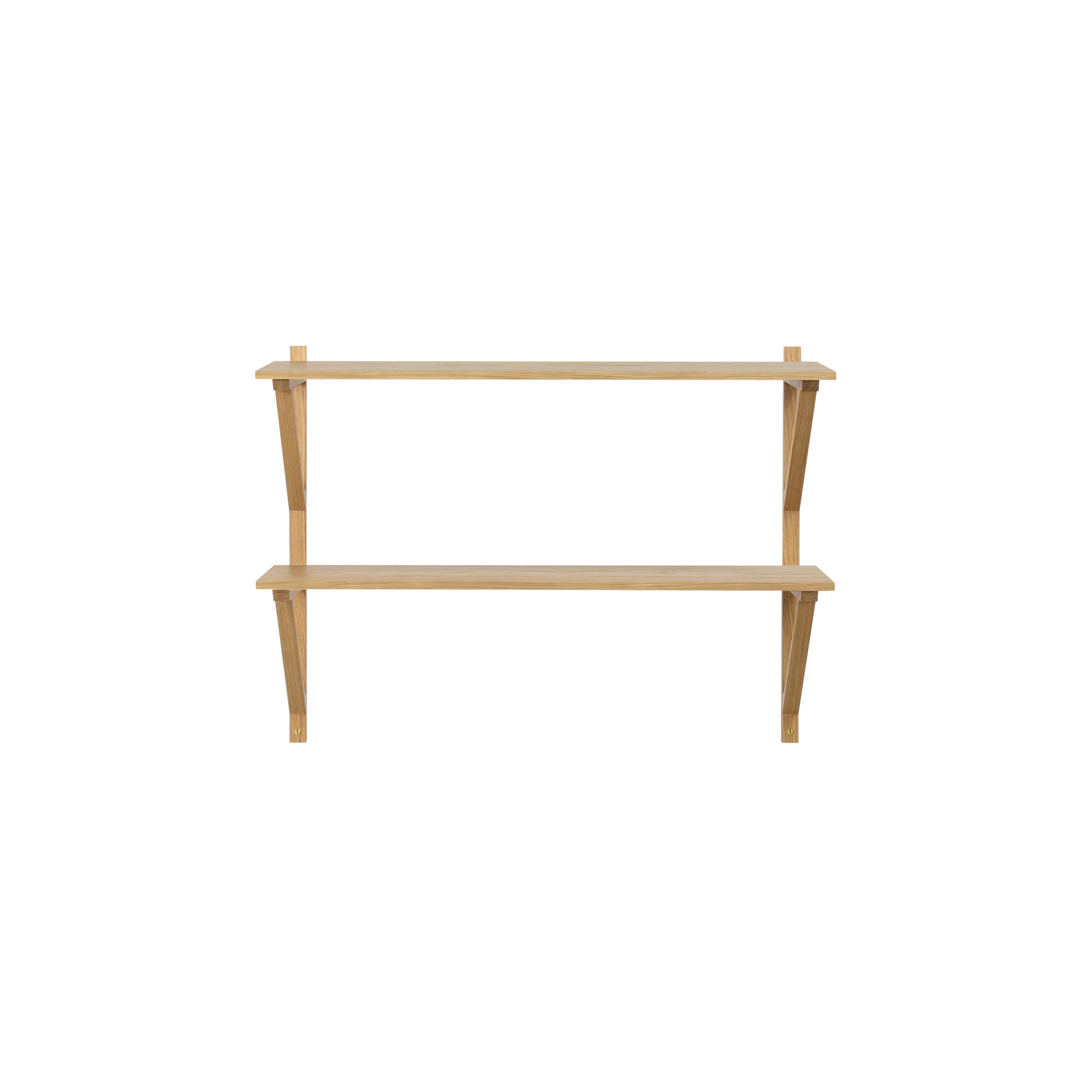 BM29 Shelf: 1 Wide + 2 Shelves + Without Desk + Oak