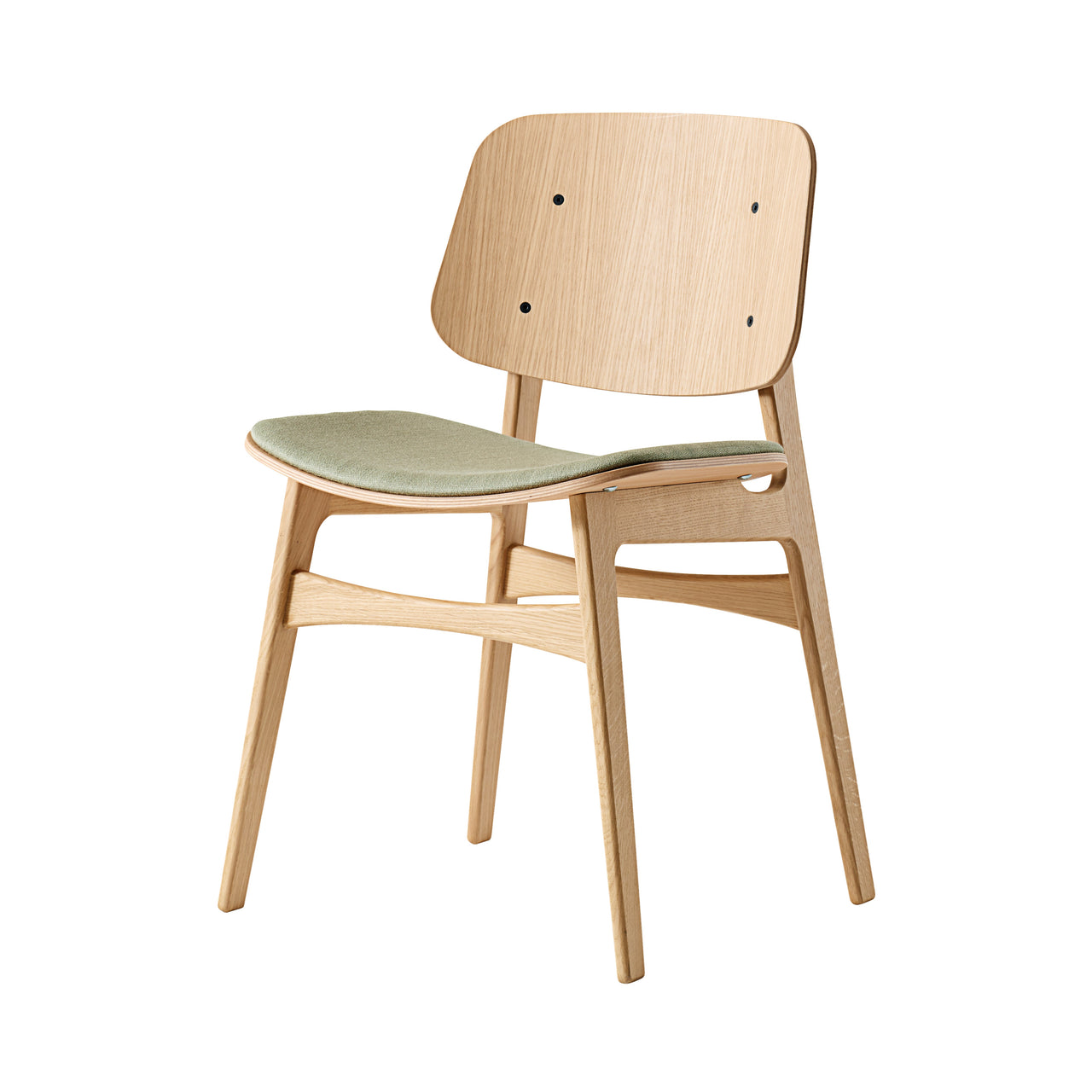 Søborg Chair: Seat Upholstered: Lacquered Oak