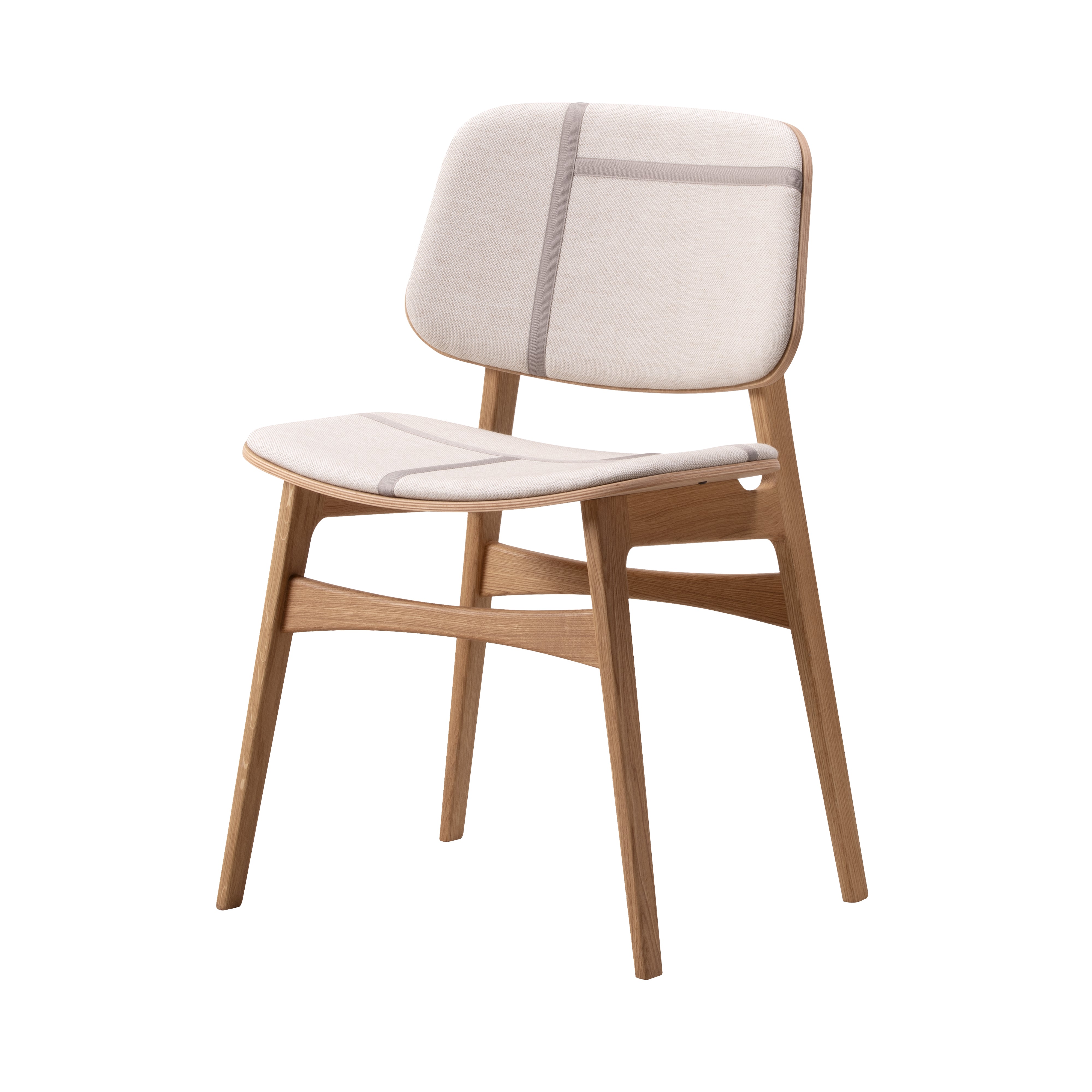 Soborg Chair: Front Upholstered + Oiled Oak