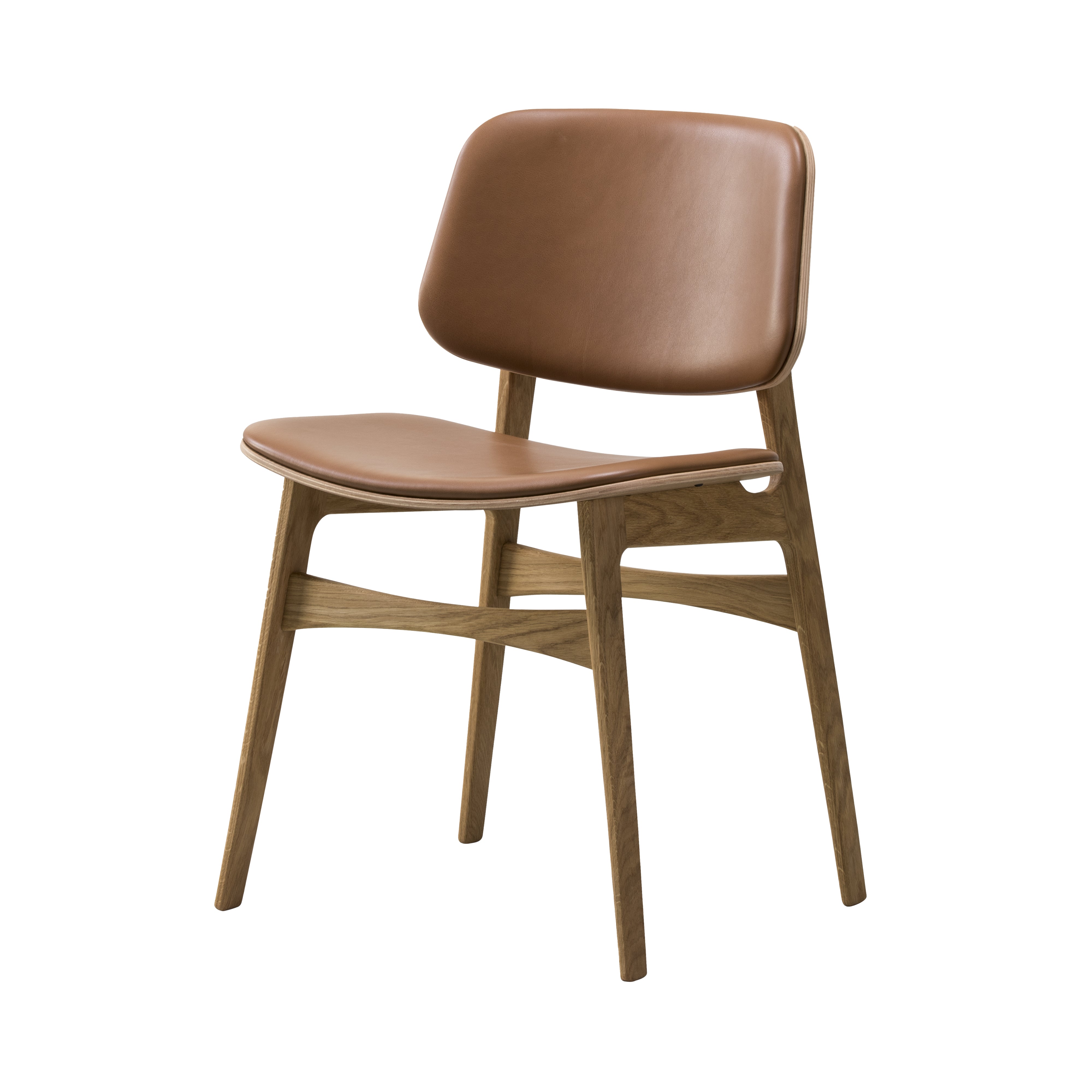 Soborg Chair: Front Upholstered + Oiled Oak