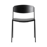 Lynderup Chair: Seat Upholstered + Black Lacquered