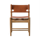 The Spanish Dining Chair: Without Arm + Oiled Oak + Cognac