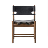 The Spanish Dining Chair: Without Arm + Smoked Oiled oak + Black