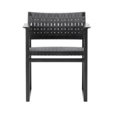 BM62 + BM61 Chair: Linen Webbing + With Arm + Black Lacquered Oak + Black