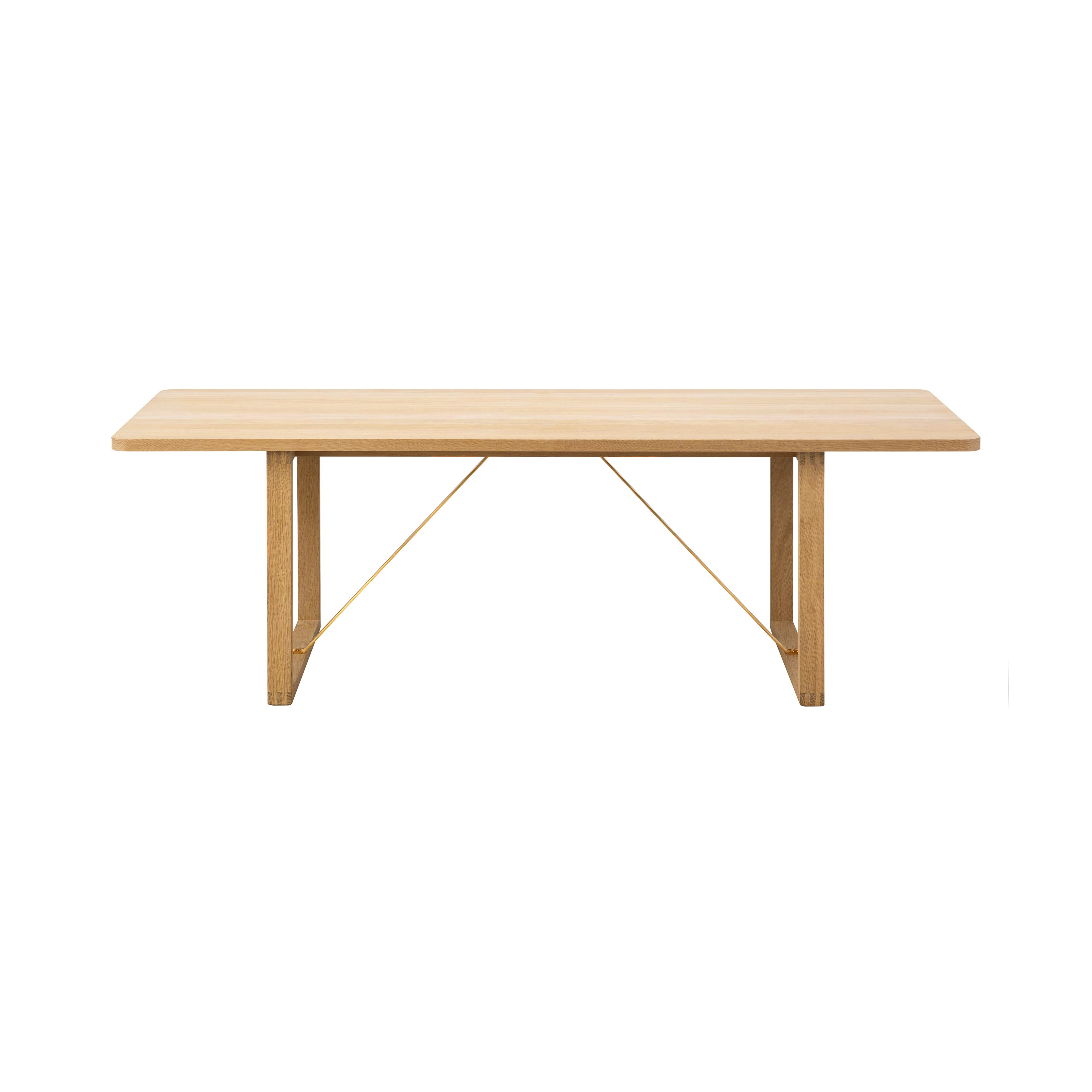 BM67 Coffee Table: Oiled Oak + Brass