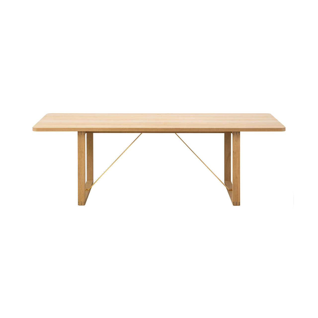 BM67 Coffee Table: Oiled Oak + Brass