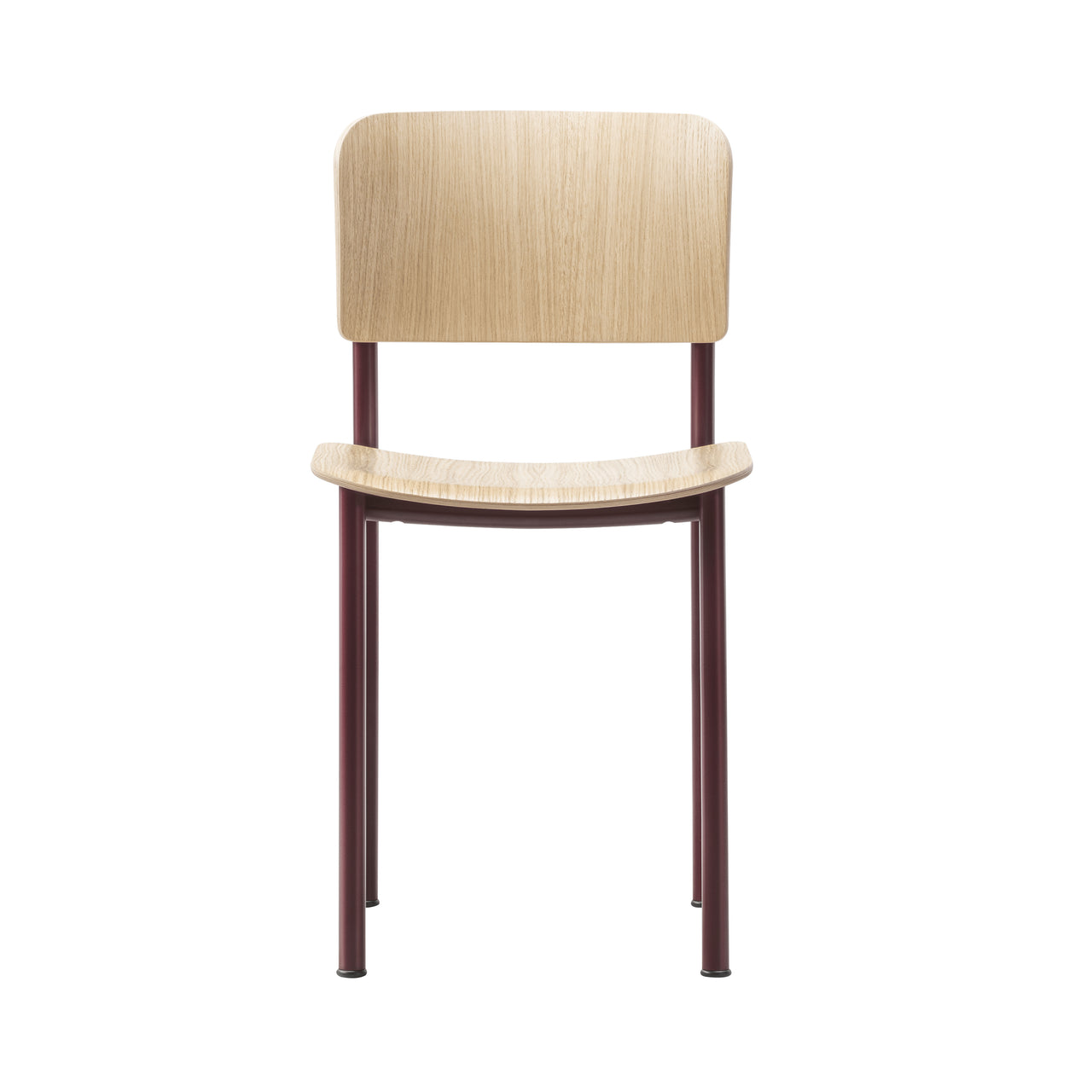 Plan Chair: Lacquered Oak + Bordeaux