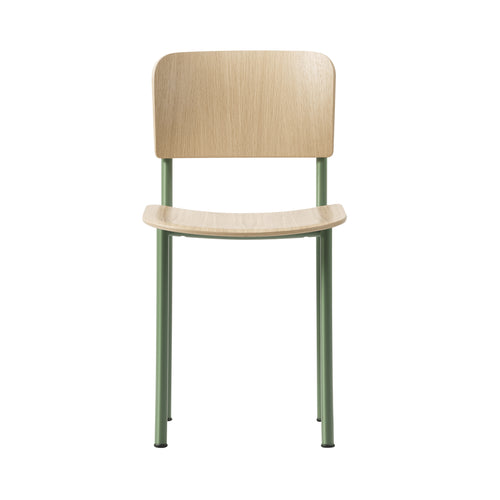 Plan Chair: Lacquered Oak + Modernist Green
