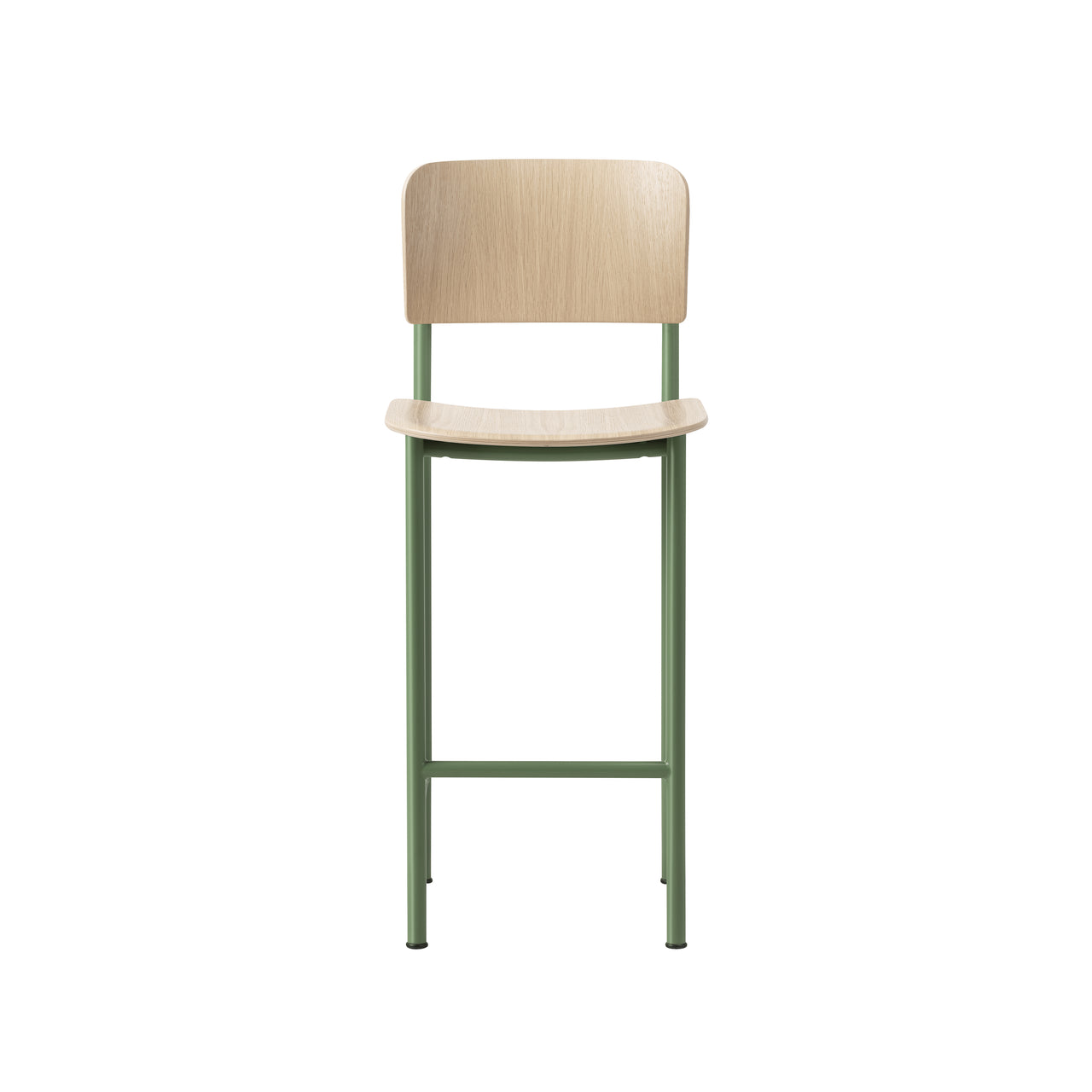 Plan Bar + Counter Stool: Counter + Oak Lacquered + Modernist Green