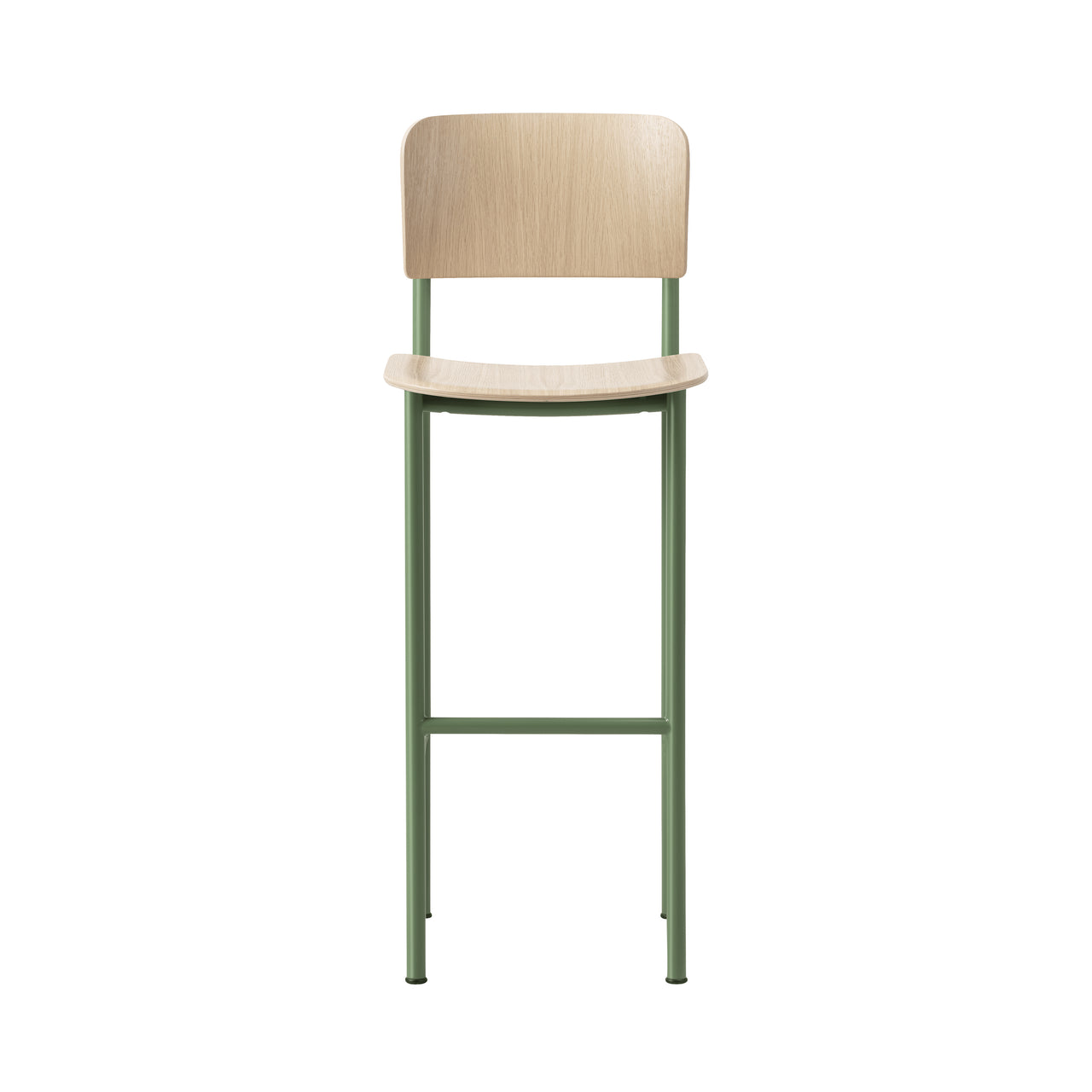 Plan Bar + Counter Stool: Bar + Oak Lacquered + Modernist Green