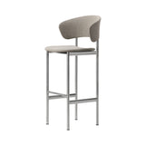 Plan Bar + Counter Stool with Armrest: Bar + Brushed Steel