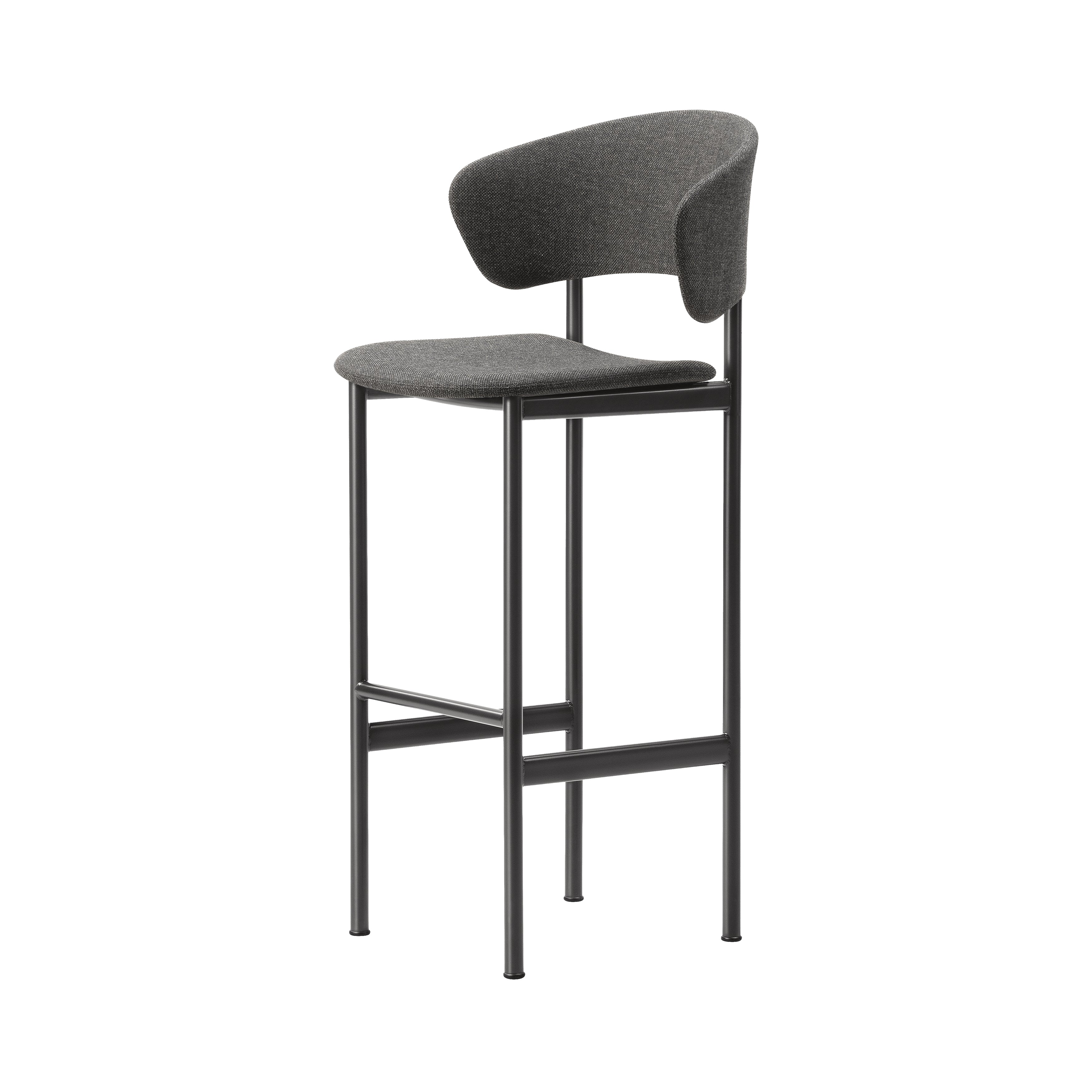 Plan Bar + Counter Stool with Armrest: Bar + Black