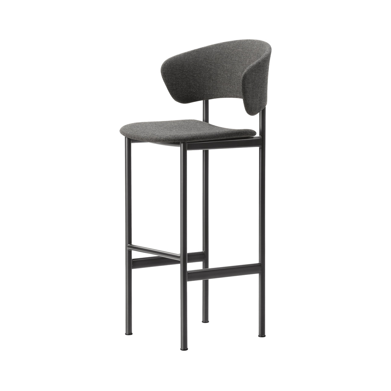 Plan Bar + Counter Stool with Armrest: Bar + Black