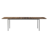 Plan Extendable Table: Smoked Oiled Oak + Brushed Steel