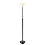 Poise Adjustable Floor Lamp with Sphere V LED Bulb: Brass + With Oval II Bulb