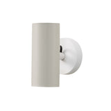 Brim Sconce: Round + Without Switch + Silk Grey + Matt White