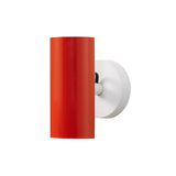 Brim Sconce: Round + Without Switch + Vermilion + Matt White