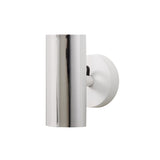 Brim Sconce: Round + Without Switch + Polished Chrome + Matt White