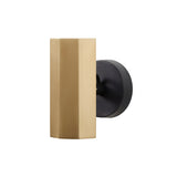Brim Sconce: Faceted + Without Switch + Satin Brass + Matt Black