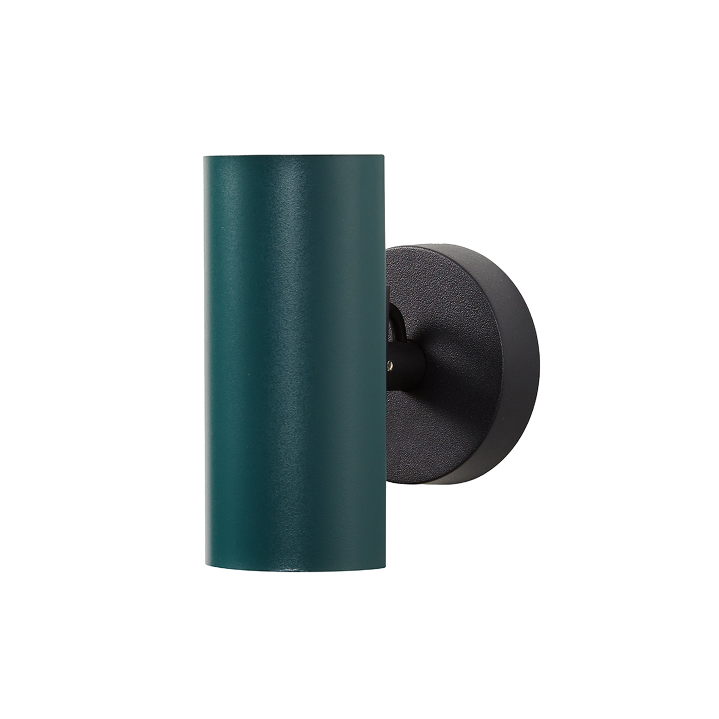 Brim Sconce: Round + Without Switch + Emerald + Matt Black