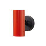 Brim Sconce: Round + Without Switch + Vermilion + Matt Black