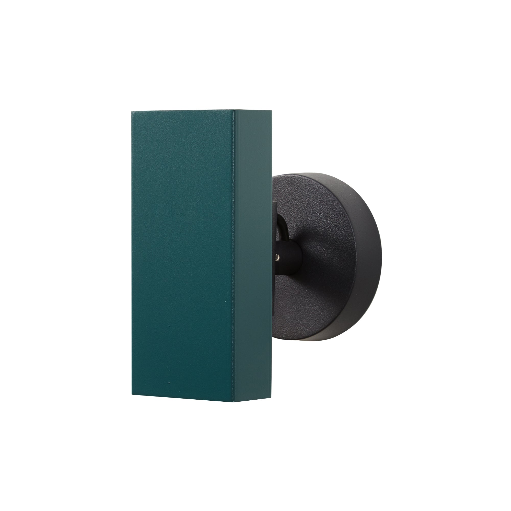 Brim Sconce: Square + Without Switch + Emerald + Matt Black