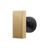 Brim Sconce: Square + Without Switch + Satin Brass + Matt Black
