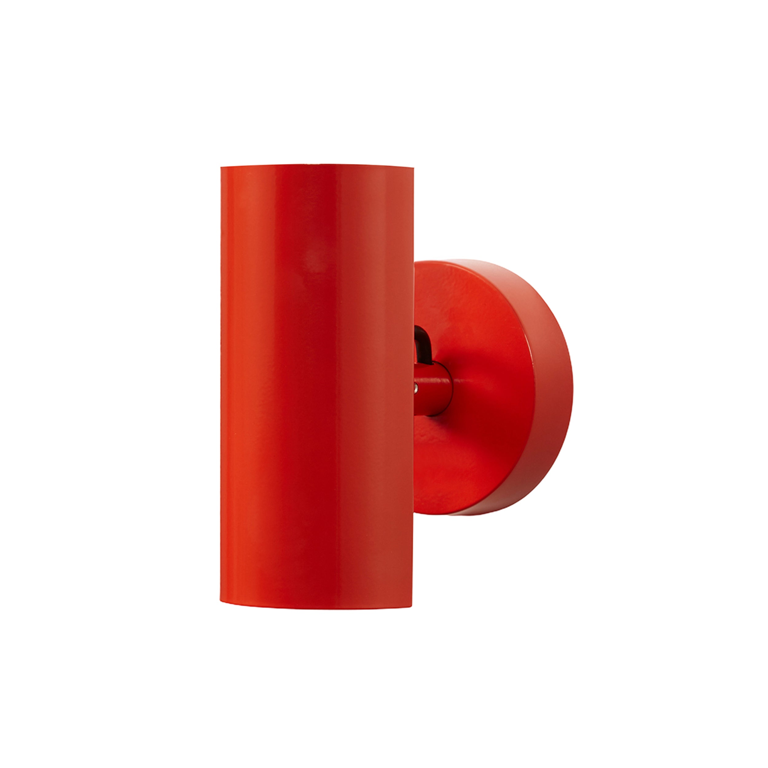 Brim Sconce: Round + Without Switch + Vermilion